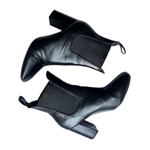 KOI Footwear block heel Chelsea boot black Faux Leather size 8 UK - US 9.5 - Picture 7 of 10